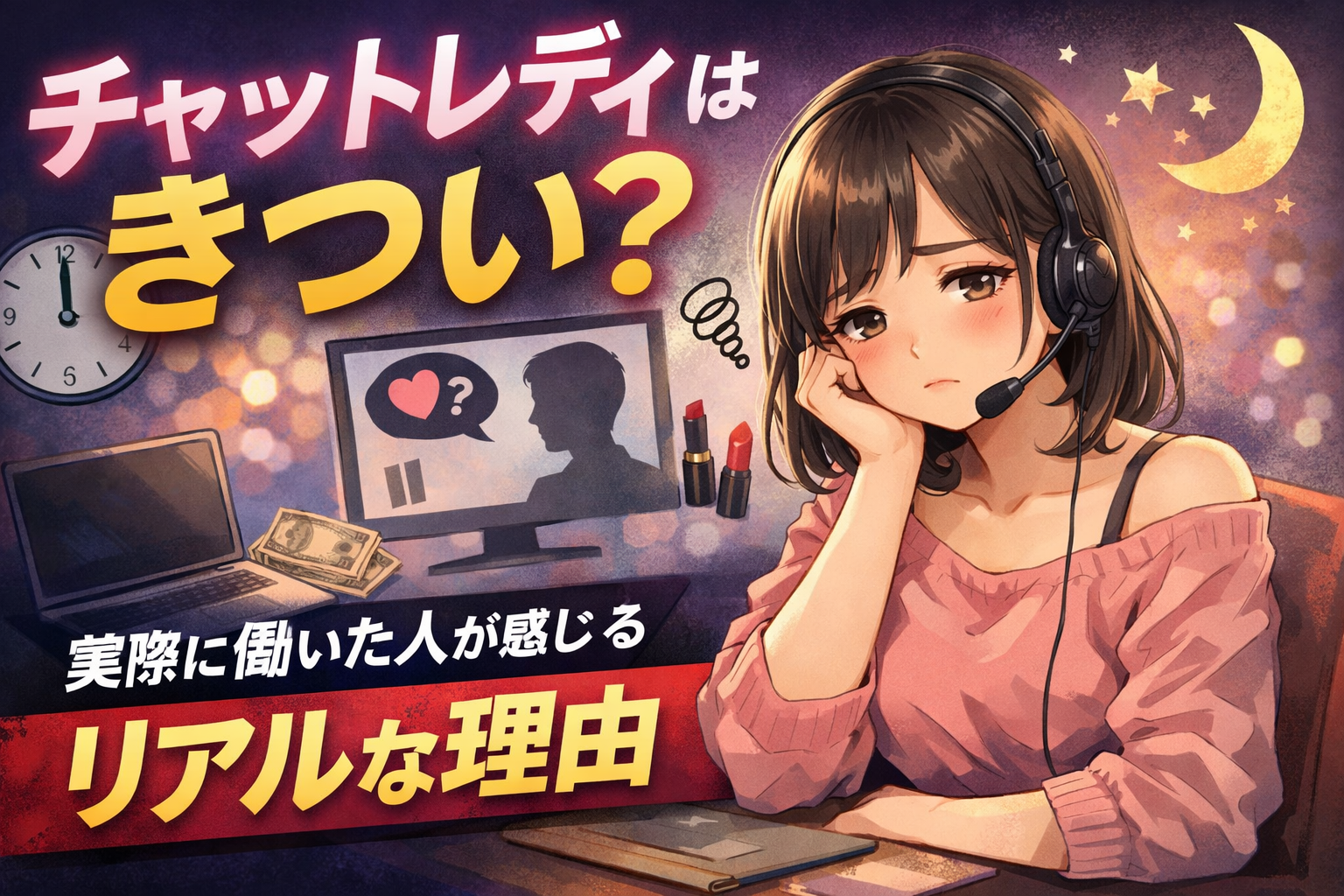 チャットレディはきつい？実際に働いた人が感じるリアルな理由